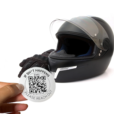 Secret QR code sticker on a key-safe